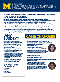 Sustainability and Development brochure