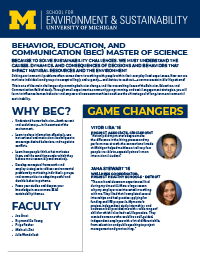 Behavior, Education and Communication brochure