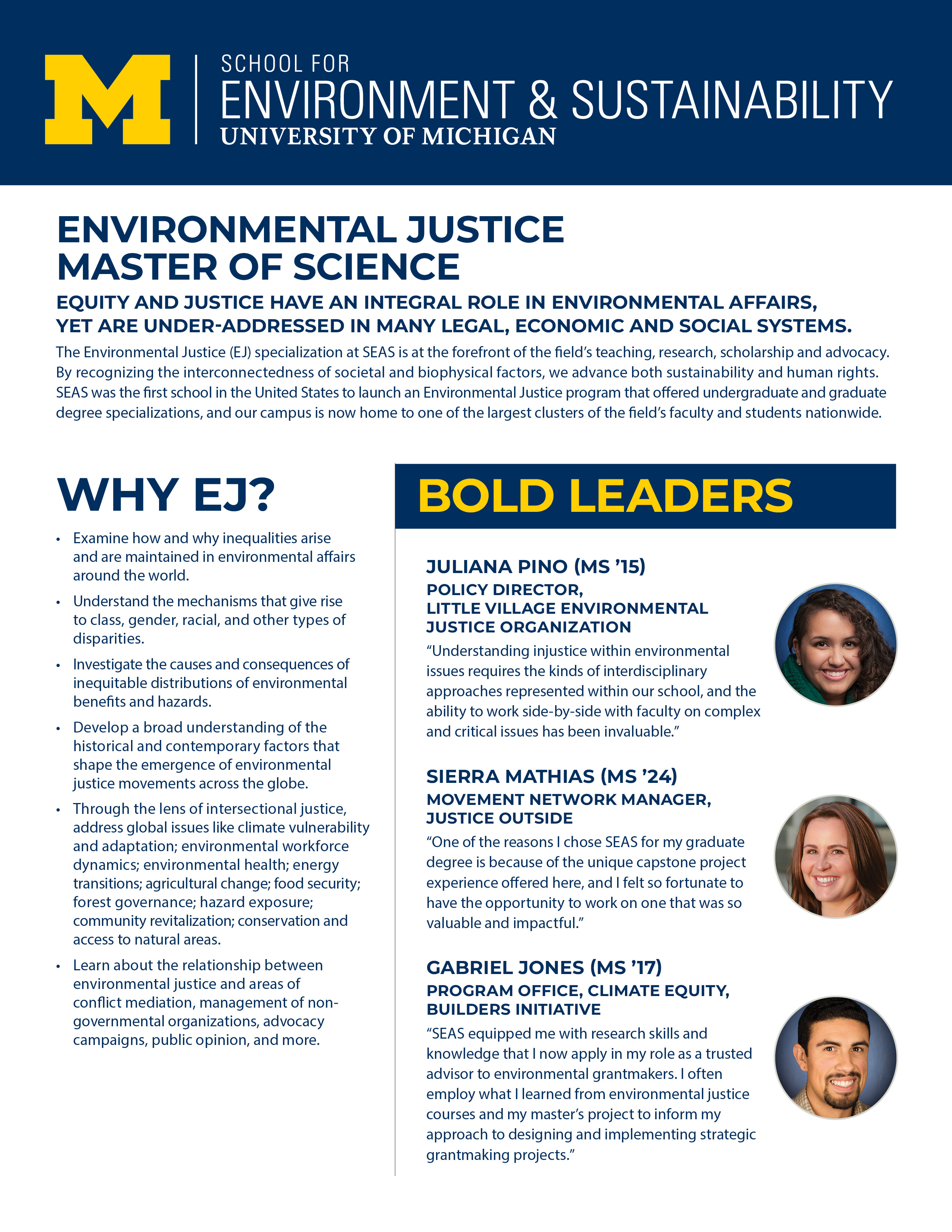 Environmental Justice brochure