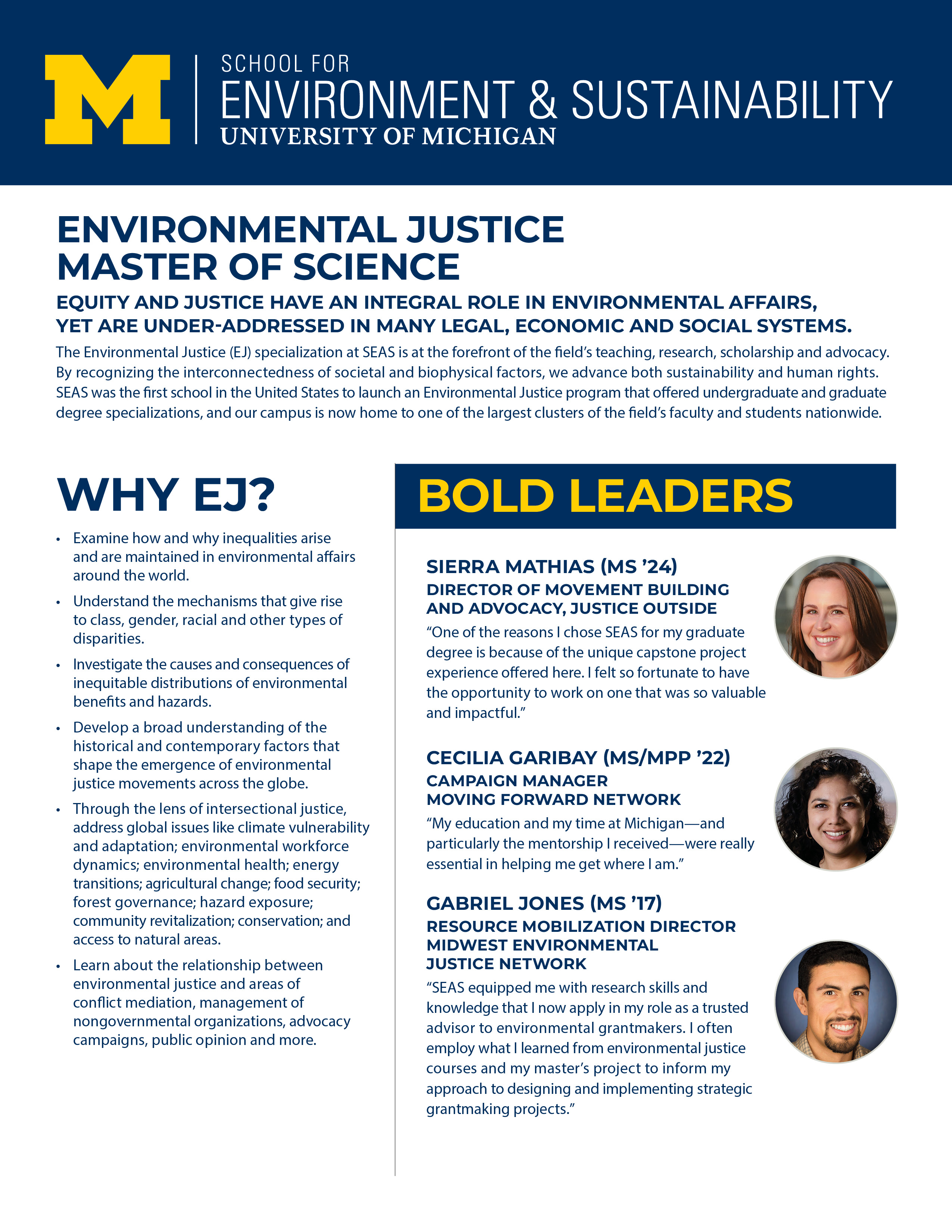Environmental Justice brochure