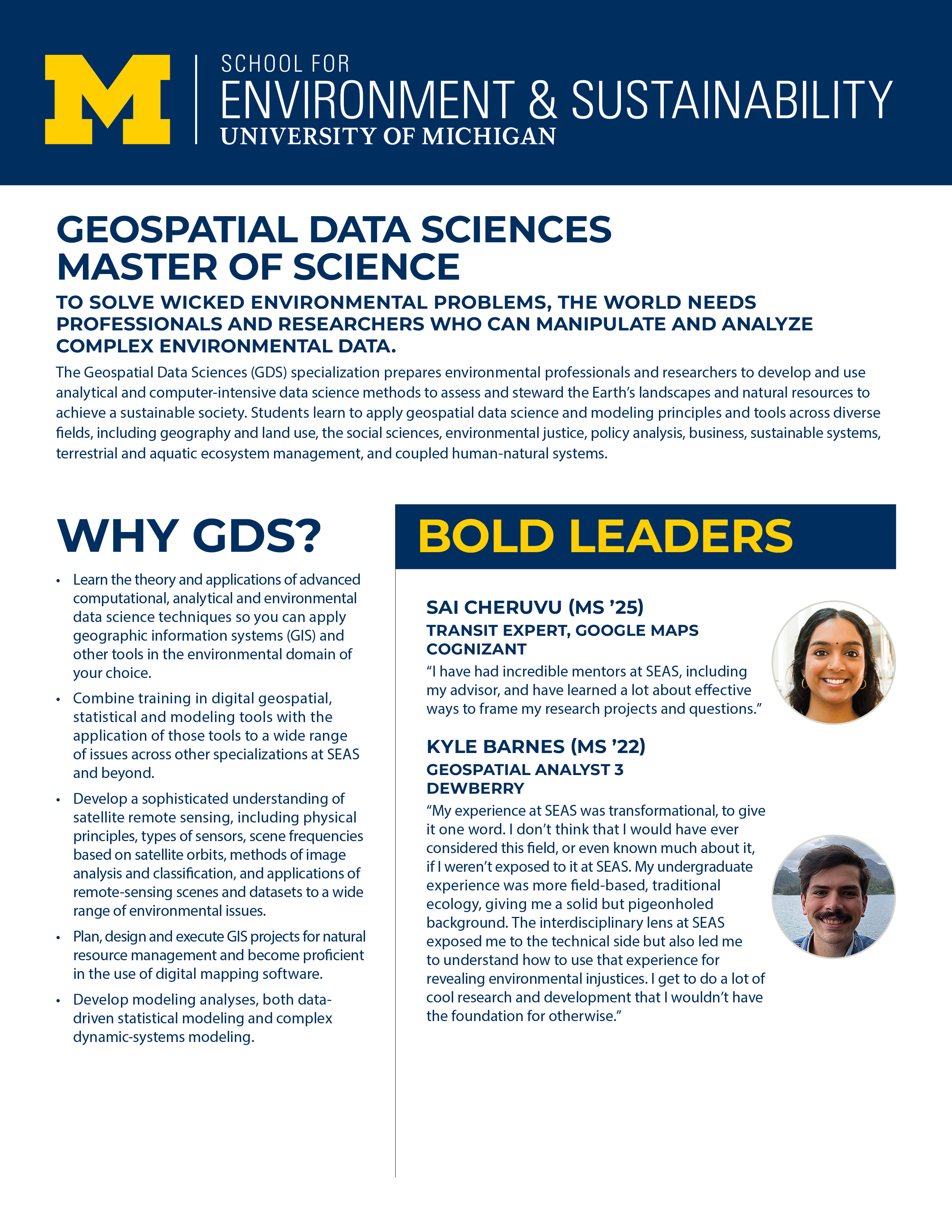 Geospatial Data Sciences brochure