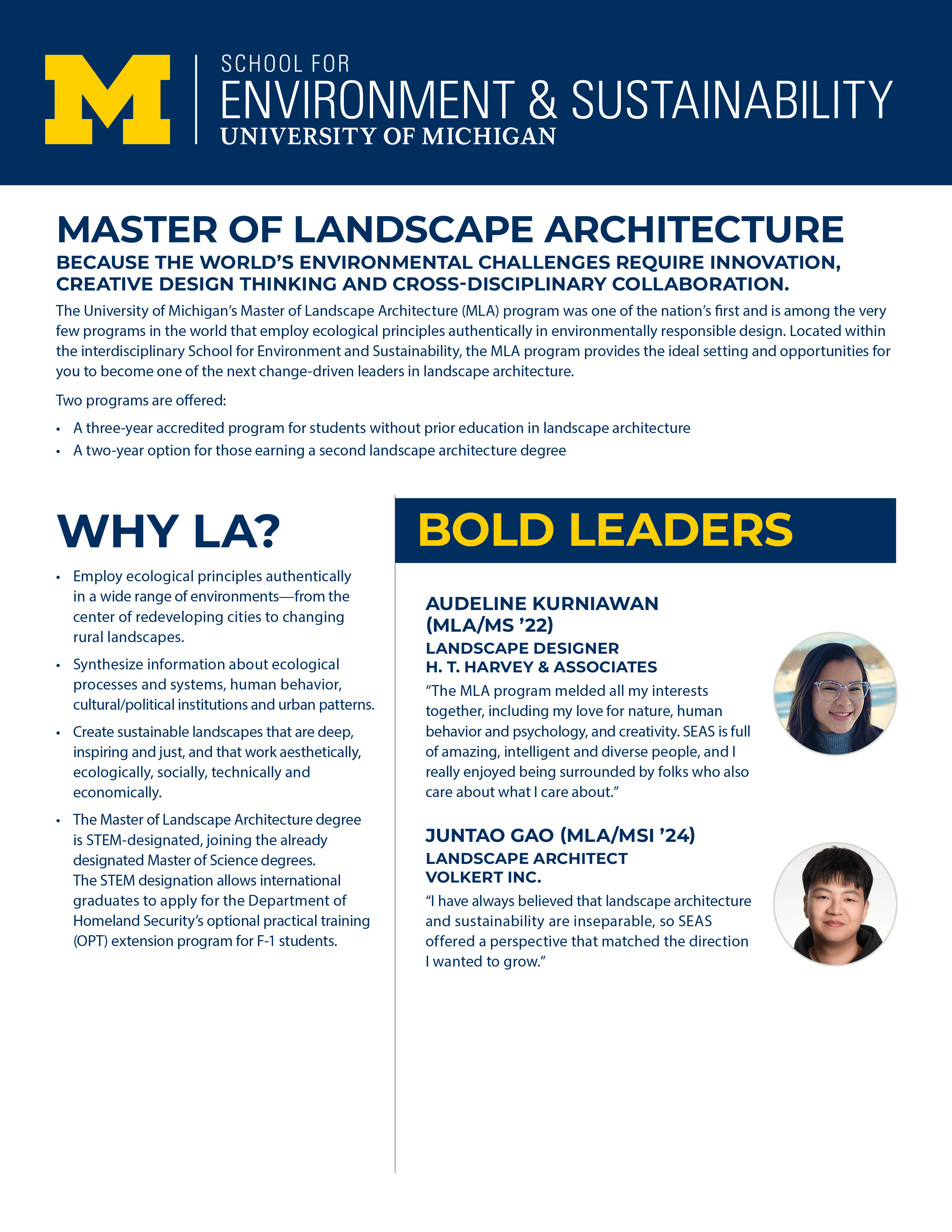 Landscape Architecture brochure