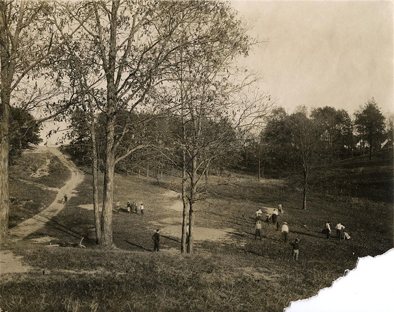 Historical photo of the Nichols Arboretum