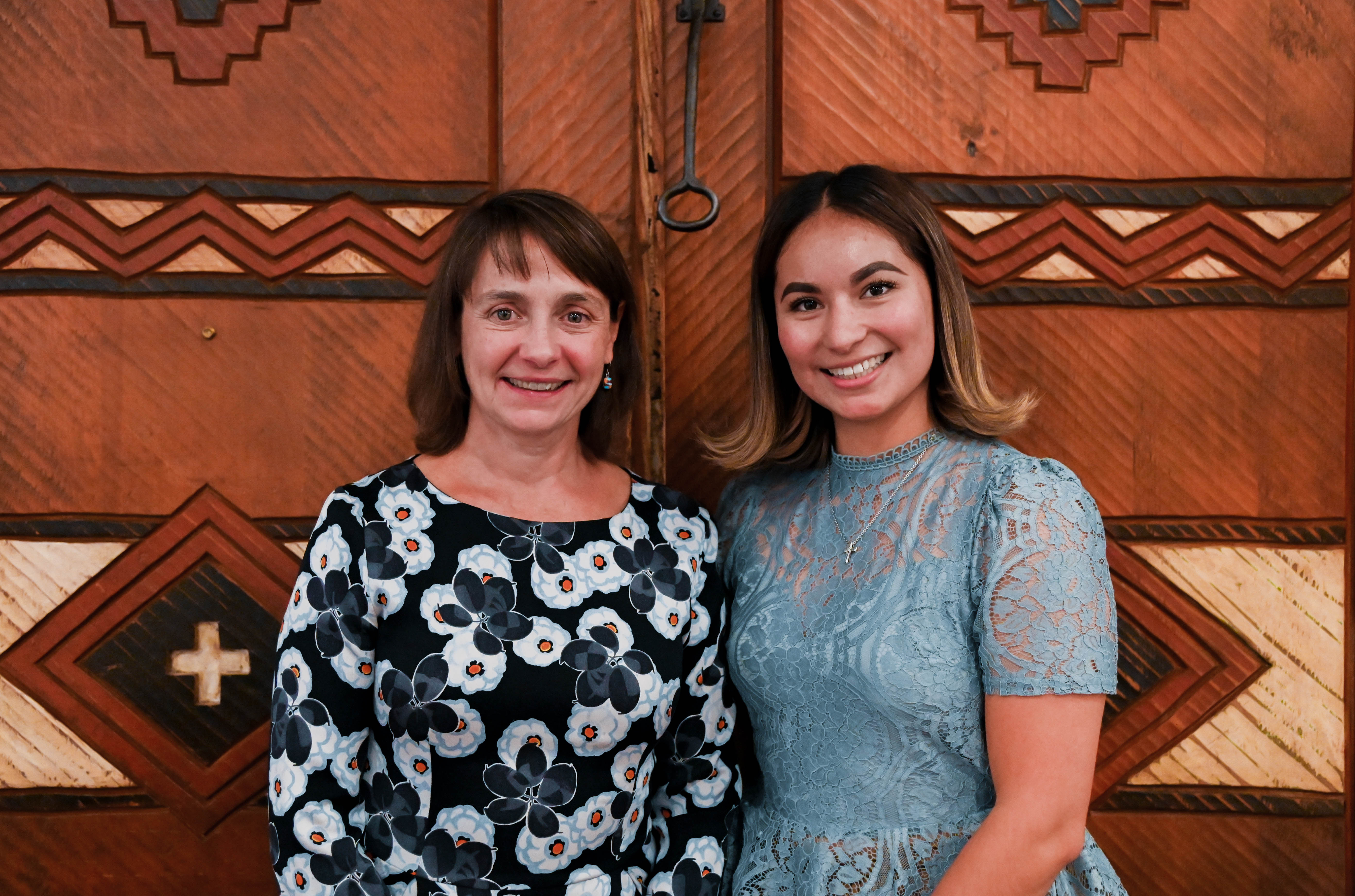 Vianey Rueda (left) with Tanya Trujillo (right) at the inaugural Coalition of Rio Grande Water Users in Santa Fe, NM.