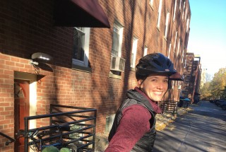 Elena with her bike
