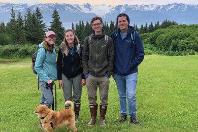 Grad students help Coastal Studies on land survey