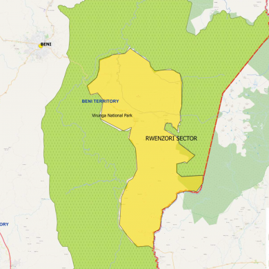 Map of the Rwenzori region where the survey instrument will be deployed
