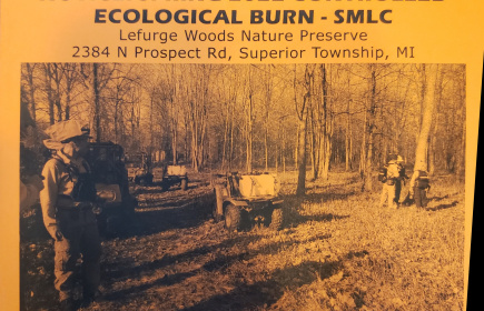 SMLC burn postcard (front) for neighbors of LeFurge Woods