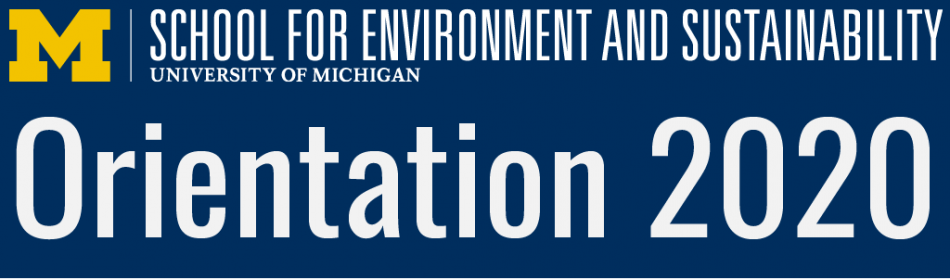 School for Environment and Sustainability Logo and Orientation 2020