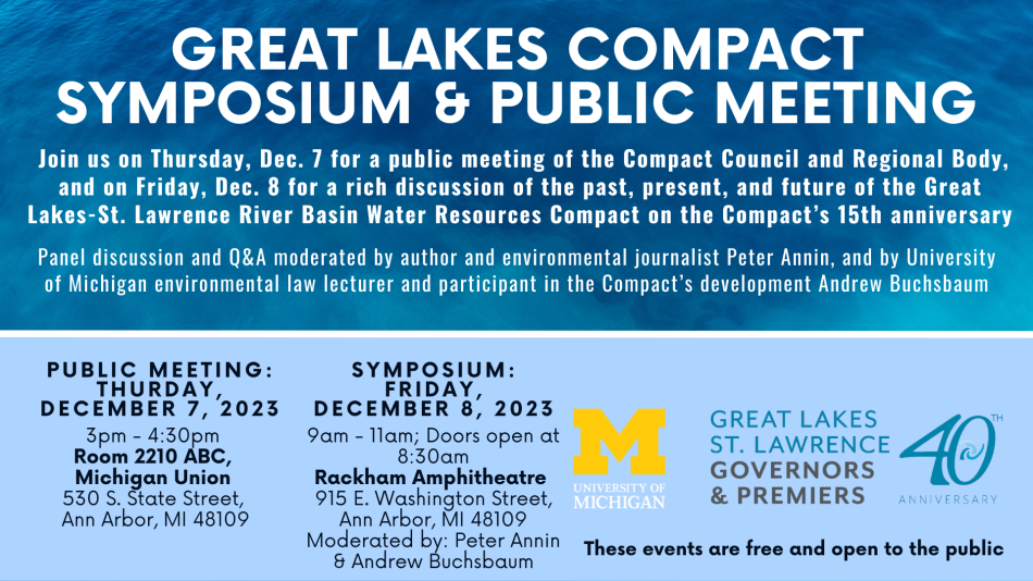 great lakes compact symposium and public meeting
