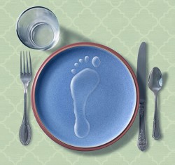 Carbon footprint of food graphic