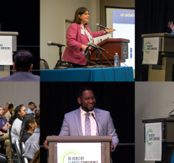 speakers the at MI Healthy Climate Conference including Gov. Gretchen Whitmer, Sarah Mills, and Tony Reames