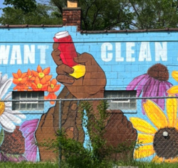 we want clean air mural
