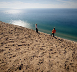Lake Michigan from sleeping bear sand dunes