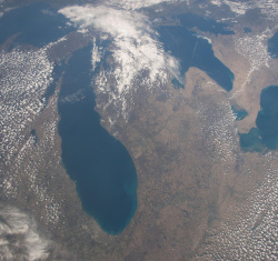 Aerial view of the Great Lakes