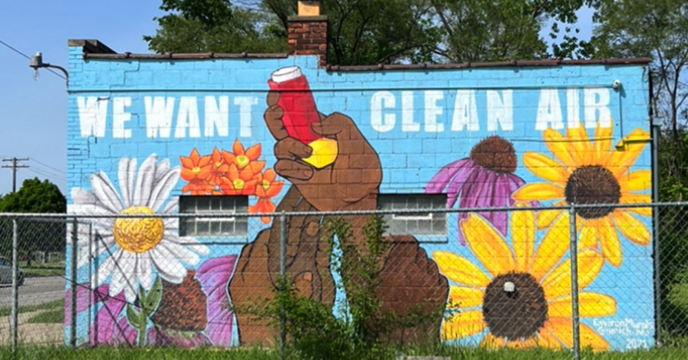 we want clean air mural