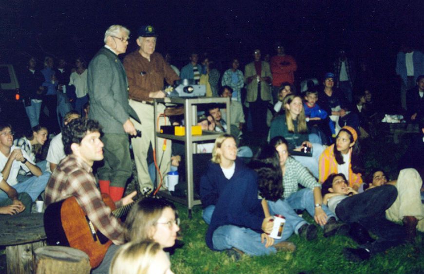 Burt Barnes and Chuck Olson at SNRE Campfire
