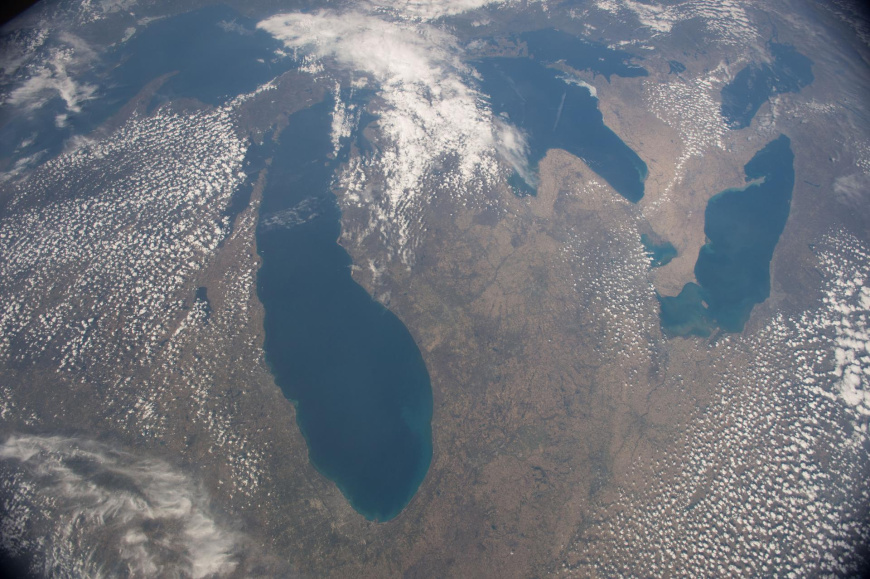 Aerial view of the Great Lakes