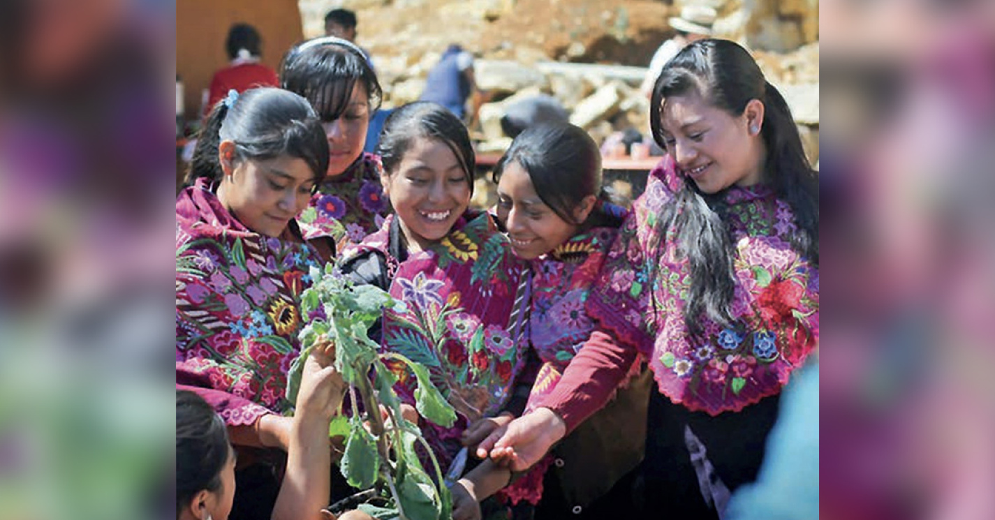Students enjoying a Chiapas Educational Gardens Network meeting in Mexico. Photo: Alejandro Caputo